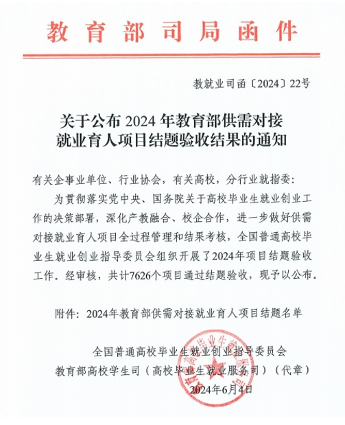 赢多多信息成功通过教育部就业育人项目验收